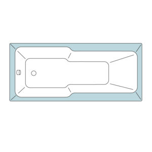 Ba§eras 2 Frontal acr°lico 2 laterales acrilico