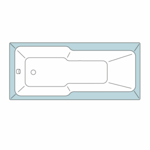 Ba§eras 2 Frontal acr°lico 2 laterales acrilico
