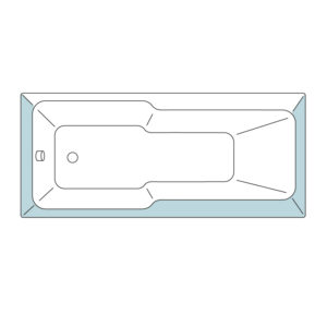 Ba§eras Frontal acr°lico 2 laterales acrilico