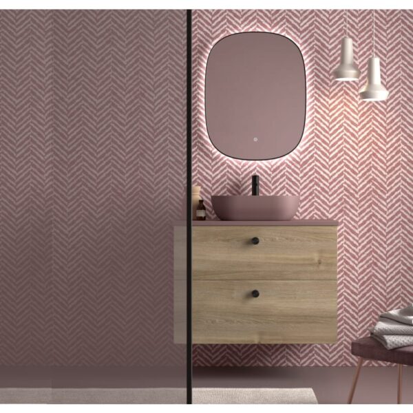 Conjunto mueble de baño con lavabo sobre encimera de microtec Avila Dos Carmen principal 0