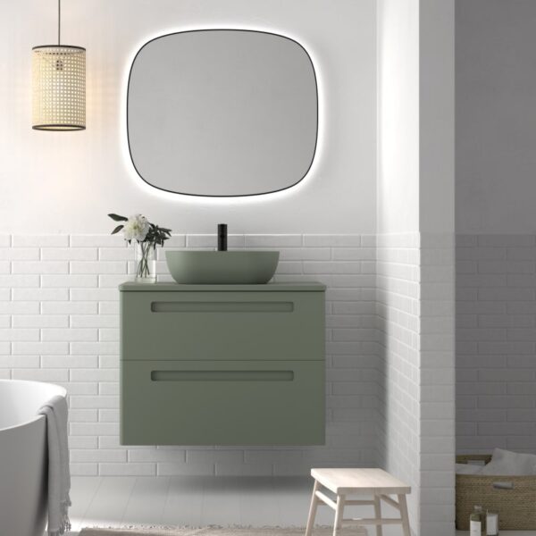 Conjunto mueble de baño con lavabo sobre encimera de microtec Paris Avila Dos principal 2