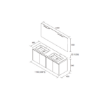 Conjunto mueble de baño Noja Salgar croquis 12
