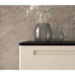 Conjunto mueble de baño con lavabo sobre encimera de microtec Paris Avila Dos detalle 4