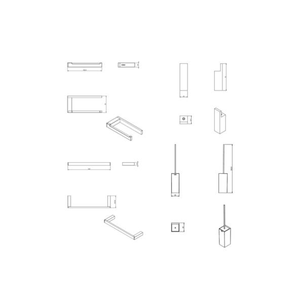 Conjunto de accesorios de baño Bath Life Cosmic croquis 5