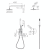 Conjunto de ducha empotrado Monza Imex croquis 9