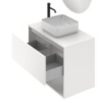 Conjunto mueble de baño con lavabo sobre encimera Niwa Top Amizuva detalle 6