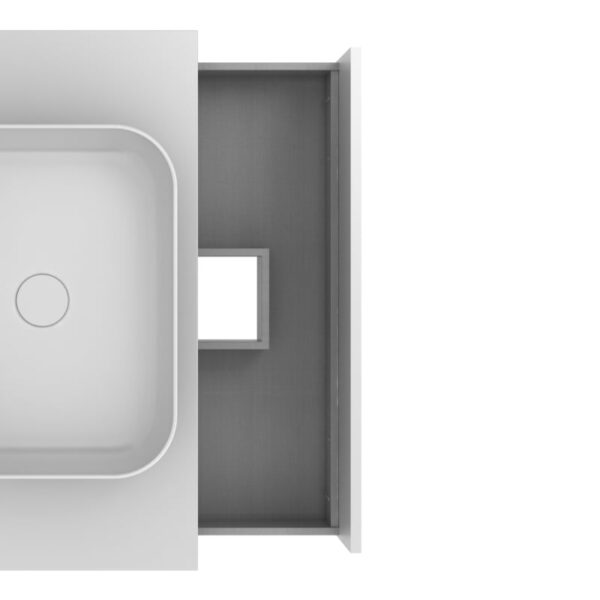 Conjunto mueble de baño con lavabo sobre encimera Niwa Top Amizuva detalle 4