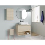 Conjunto mueble de baño con lavabo sobre encimera Niwa Top Amizuva principal 0