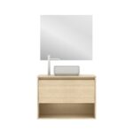 Conjunto mueble de baño con lavabo sobre encimera Niwa Top Amizuva 3D 8