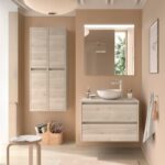Conjunto mueble de baño con encimera de madera Noja Salgar principal 3