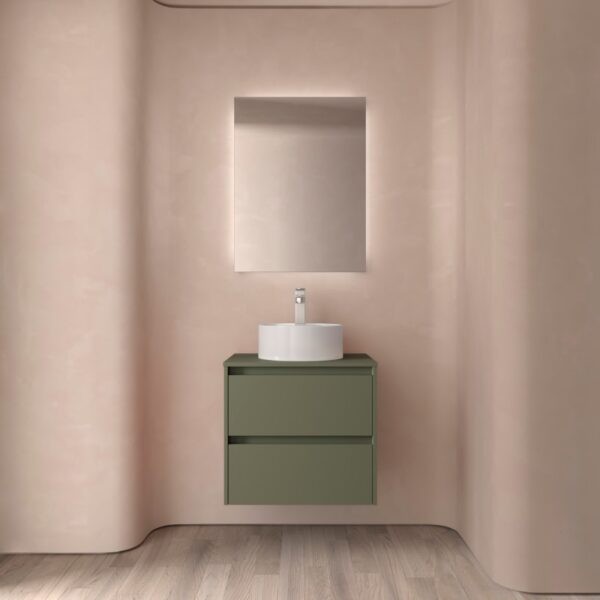Conjunto mueble de baño con encimera de madera Noja Salgar ambiente 11