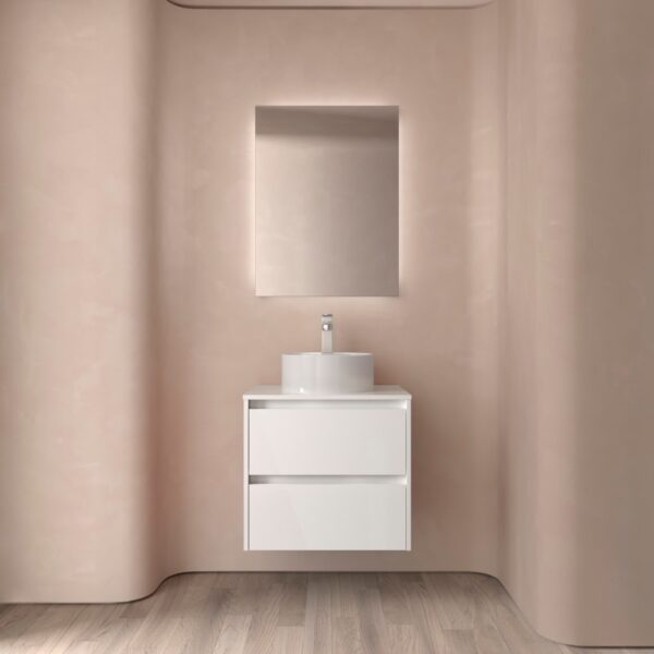 Conjunto mueble de baño con encimera de madera Noja Salgar ambiente 16