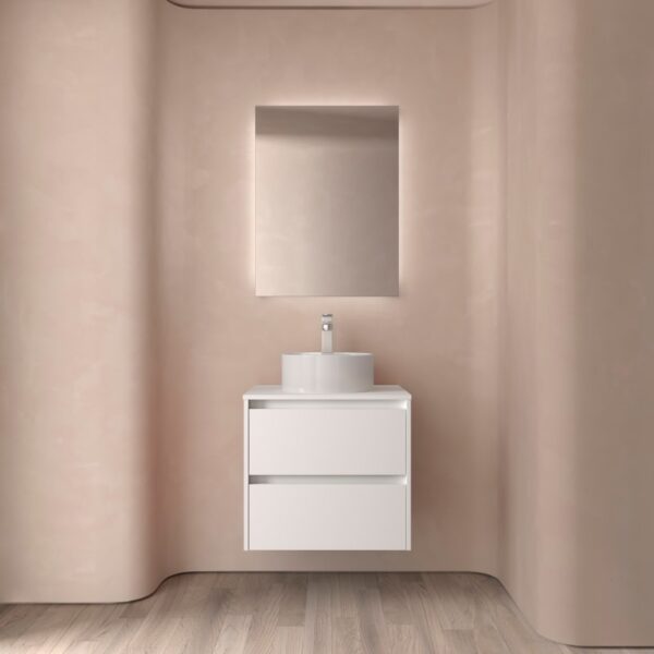 Conjunto mueble de baño con encimera de madera Noja Salgar ambiente 17