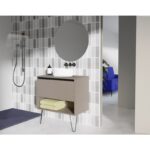 Conjunto mueble de baño con lavabo sobre encimera Yoko Top Amizuva principal 2