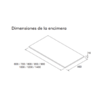 Conjunto mueble de baño con encimera de madera Noja Salgar croquis 19