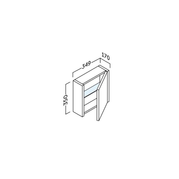 Mueble auxiliar de baño Joker Coycama croquis 2