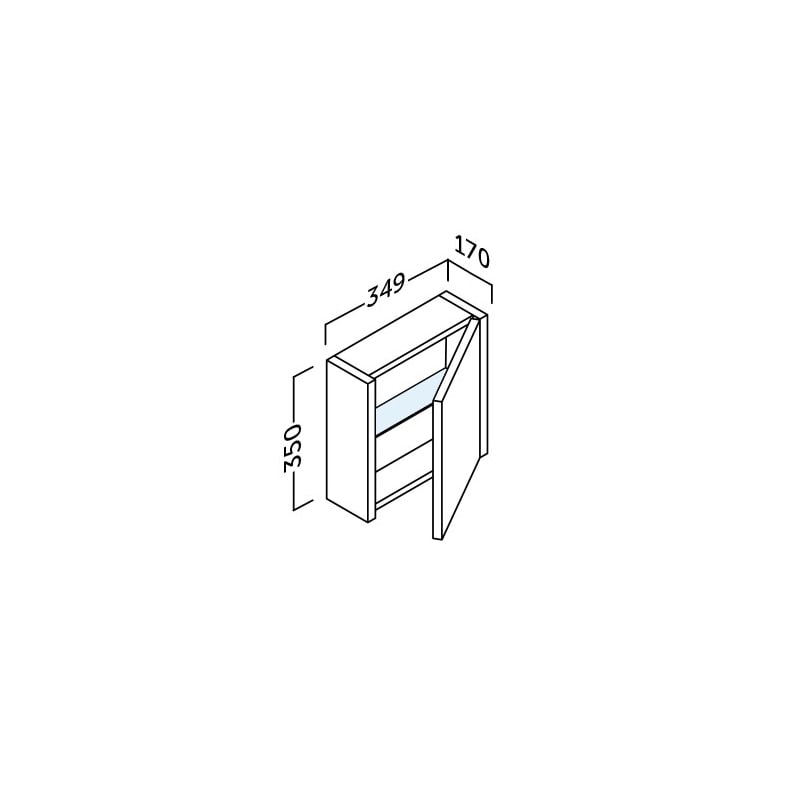 Mueble auxiliar de baño Joker Coycama croquis 2
