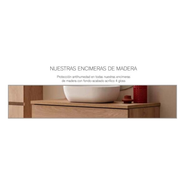 Conjunto mueble de baño con lavabo sobre encimera Alma Sanchís opción 7