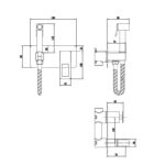 Ducha higiénica para inodoro Suecia Imex croquis 8