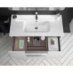 Mueble de baño con encimera de madera Galsaky Coycama detalle 3
