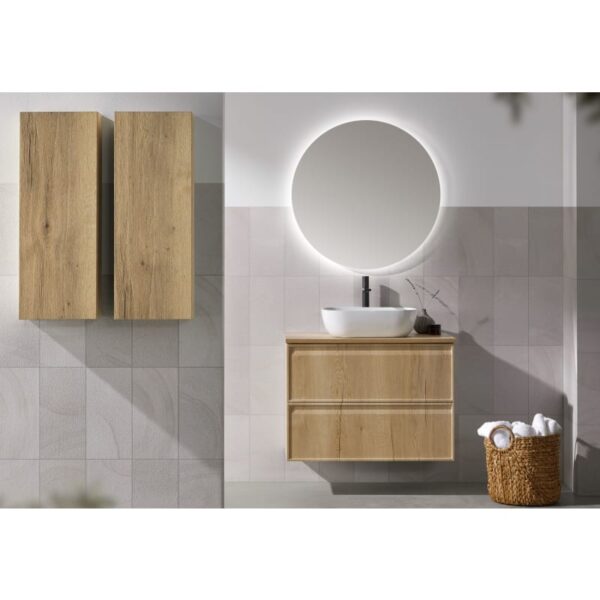 Conjunto mueble de baño con encimera de madera Zama Sanchís principal 0