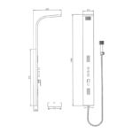 Columna de ducha hidromasaje Gocta GME croquis 3