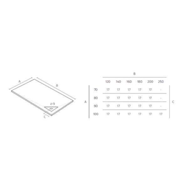 Plato de ducha de resina Corner Nuovvo croquis 4
