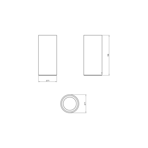 Portacepillo de baño Micra Cosmic croquis 1
