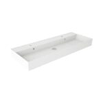 Lavabo encastrado para dos grifos de un seno 12 cm alto Lila Visobath principal 0