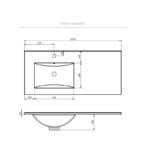 Conjunto mueble de baño Granada Viso Bath croquis 17