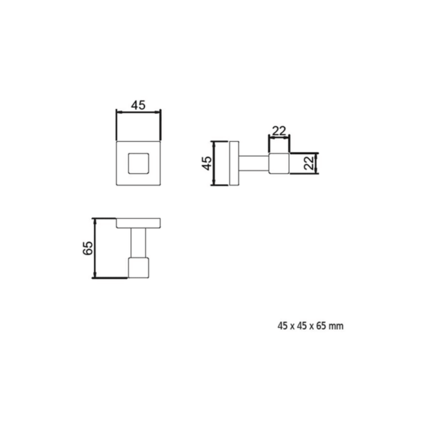 Percha de baño Nervión Salgar croquis 1