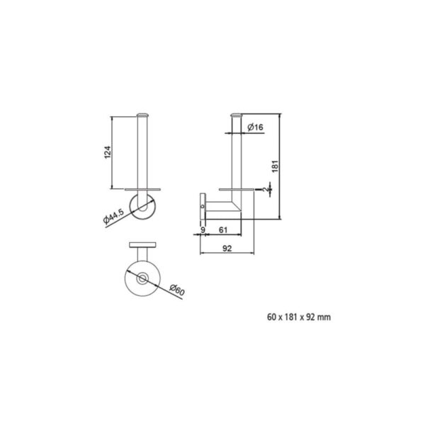 Portarrollos de baño Sil Salgar croquis 1