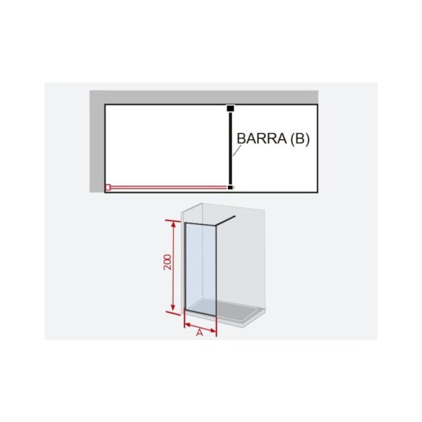 Mampara de ducha Fresh Arena (FA633) Kassandra croquis 10