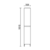 Columna de baño Infinity Salgar croquis 3