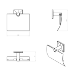 Portarrollos de baño Square Duo Cosmic croquis 4