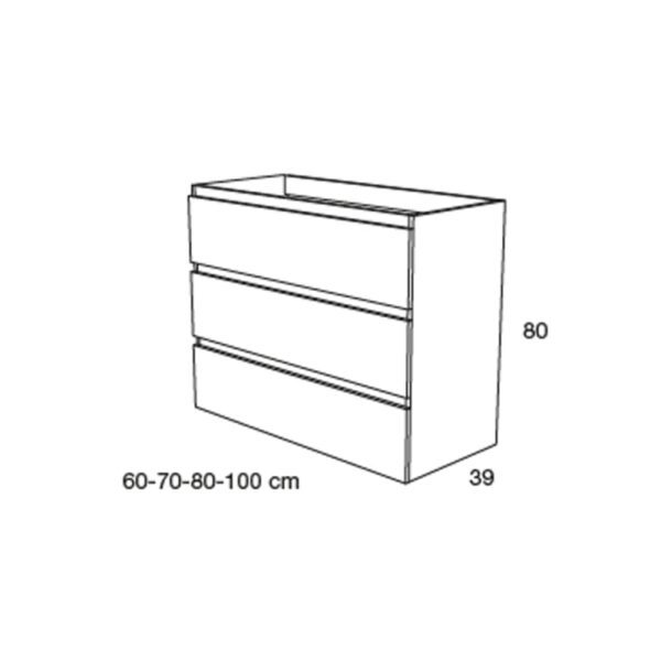 Mueble de baño de fondo reducido 39 cm Carmen Avila dos croquis 10