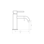 Grifo de lavabo Sirio GME croquis 10