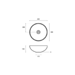 Lavabo sobre encimera New Lys Bathco croquis 1