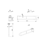Barra de apoyo New Wccare PMR de Unisan croquis 1