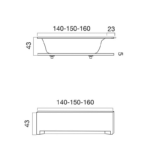 Bañeras encastradas Ayora 1 Hidronatur croquis 2