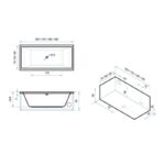 Bañera hidromasaje Elite 180 Oasis Star croquis 4