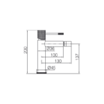 Grifo de bidé Génova de Imex croquis 10