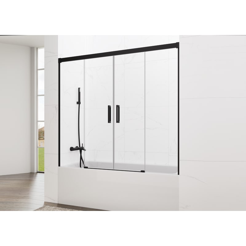 Mampara de bañera Basic Spazio negro mate GME principal 0