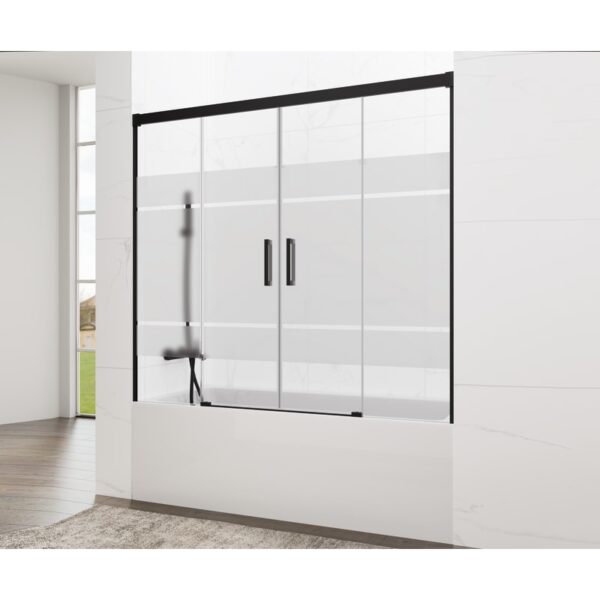 Mampara de bañera Basic Spazio negro mate GME principal 1