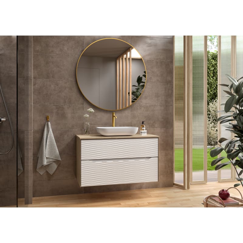 Mueble de baño con encimera de madera Sahara Coycama principal 0