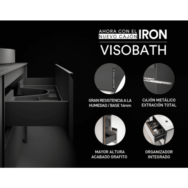 Mueble de baño con encimera MDF Hidrófuga Bari Visobath detalle 10