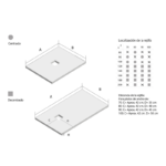 Plato de ducha de resina Piedra Doccia croquis 14