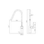 Grifo de cocina Kenia Imex croquis 11