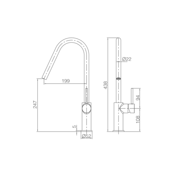 Grifo de cocina Kenia Imex croquis 11