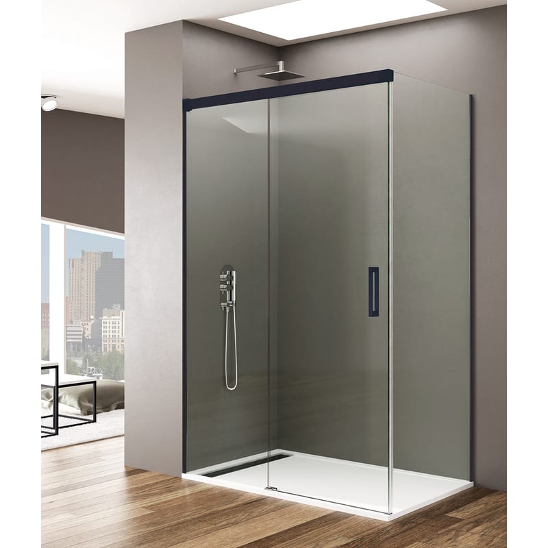 Mampara de ducha Basic negra GME principal 0